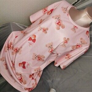 Women's Small Pink Bear Tee Shirt Princess Melody MA*RS Kawaii Gyaru Gal Style